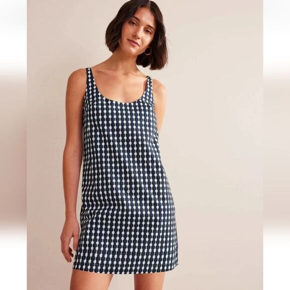 Boden Dresses & Skirts - Boden Geometric Scoop Neck Sleeveless Mini Shift Dress Size 14R